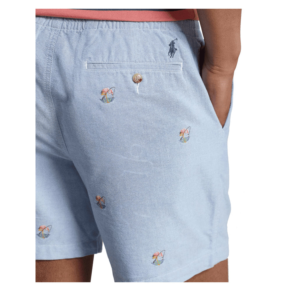 Polo Ralph Lauren Men's 6 Inch Polo Prepster Oxford Shorts Blue Size X-Large