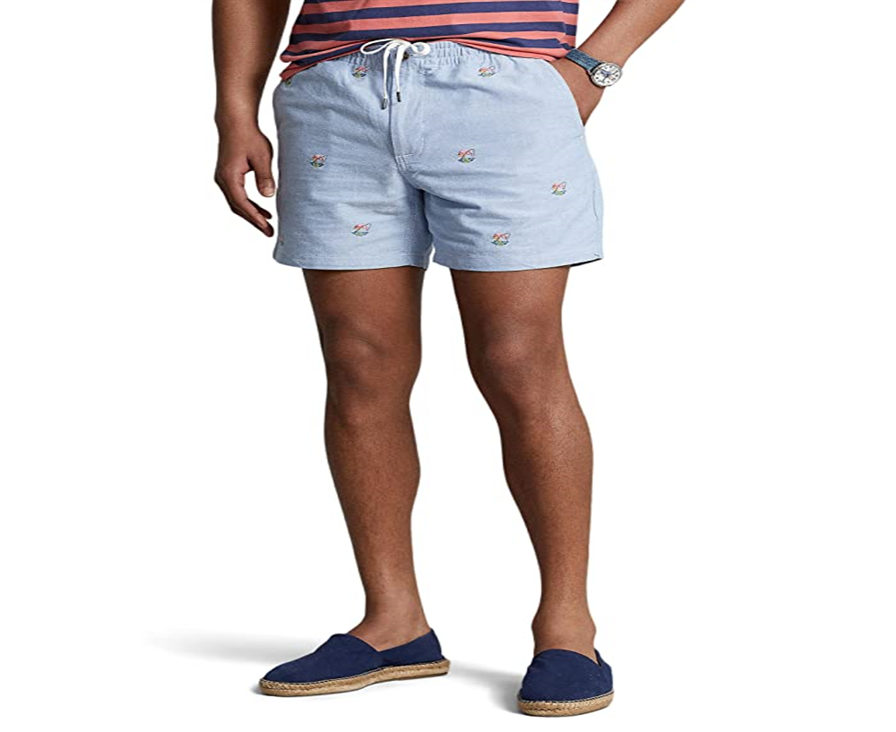 Polo Ralph Lauren Men's 6 Inch Polo Prepster Oxford Shorts Blue Size X-Large