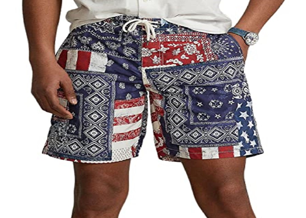 Polo Ralph Lauren Men's Classic Fit Swim Trunks Blue Size X-Large