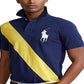 Polo Ralph Lauren Men's Custom Slim Fit Big Pony Mesh Polo Shirt Blue Size Large