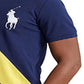 Polo Ralph Lauren Men's Custom Slim Fit Big Pony Mesh Polo Shirt Blue Size Large
