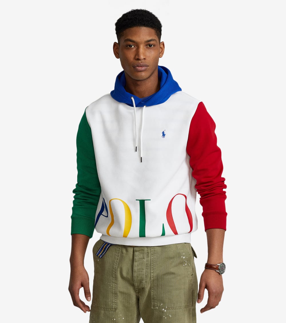 Polo Ralph Lauren Men's Long Sleeve Pullover Hoodie White Size Small