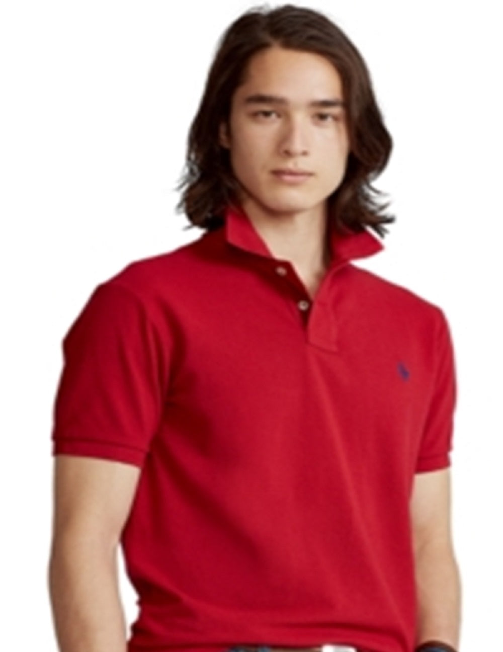 Polo Ralph Lauren Men's Classic Fit Mesh Polo Shirt Red Size Medium