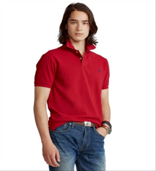 Polo Ralph Lauren Men's Classic Fit Mesh Polo Shirt Red Size Medium