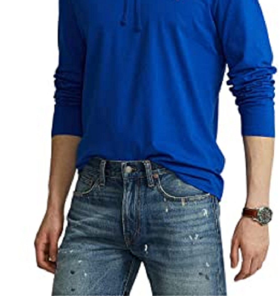 Polo Ralph Lauren Men's Jersey Hooded T-Shirt Blue Size Small
