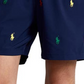 Polo Ralph Lauren Men's Traveler Polo Rider Print Swim Trunks Blue Size Large