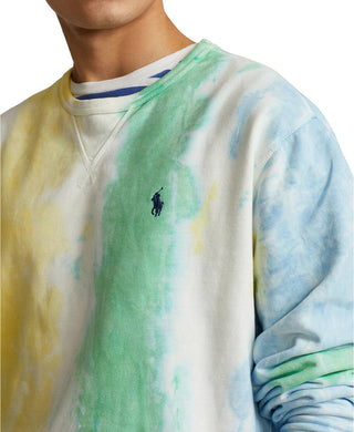 Ralph Lauren Men's Tie Dye Fleece Sweatshirt Blue Size X-Large