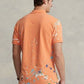 Polo Ralph Lauren Men's Classic Fit Paint Splatter Mesh Polo Orange Size X-Large