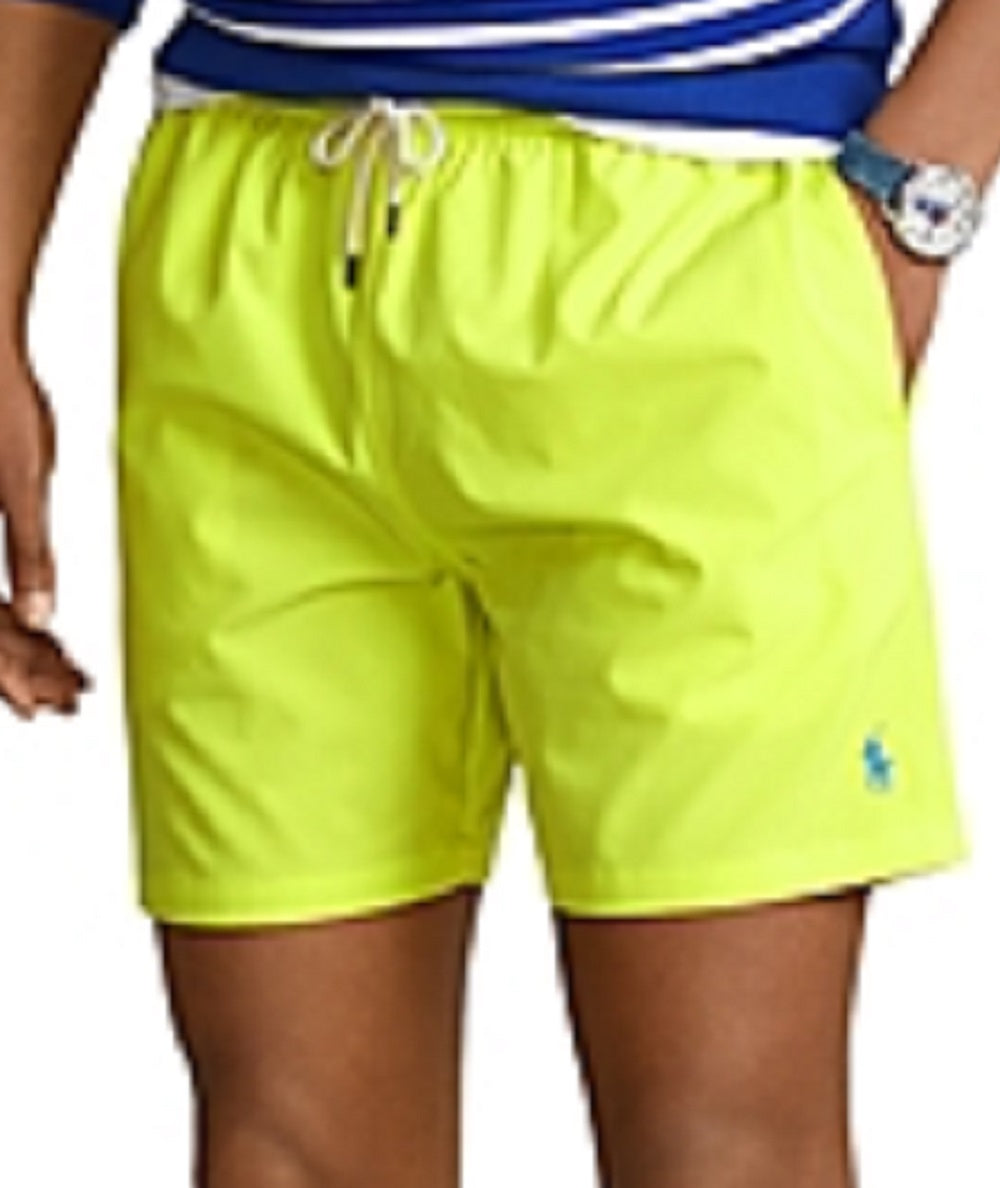 Polo Ralph Lauren Men's Traveler Classic Swim Trunks Yellow Size Medium