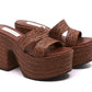 Steve Madden - Women's Round Toe Platform Raffia Heel