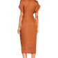Steve Madden - SATIN TIE WAIST MIDI DRESS