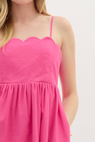 Entro - Scallop Accent Mini Dress