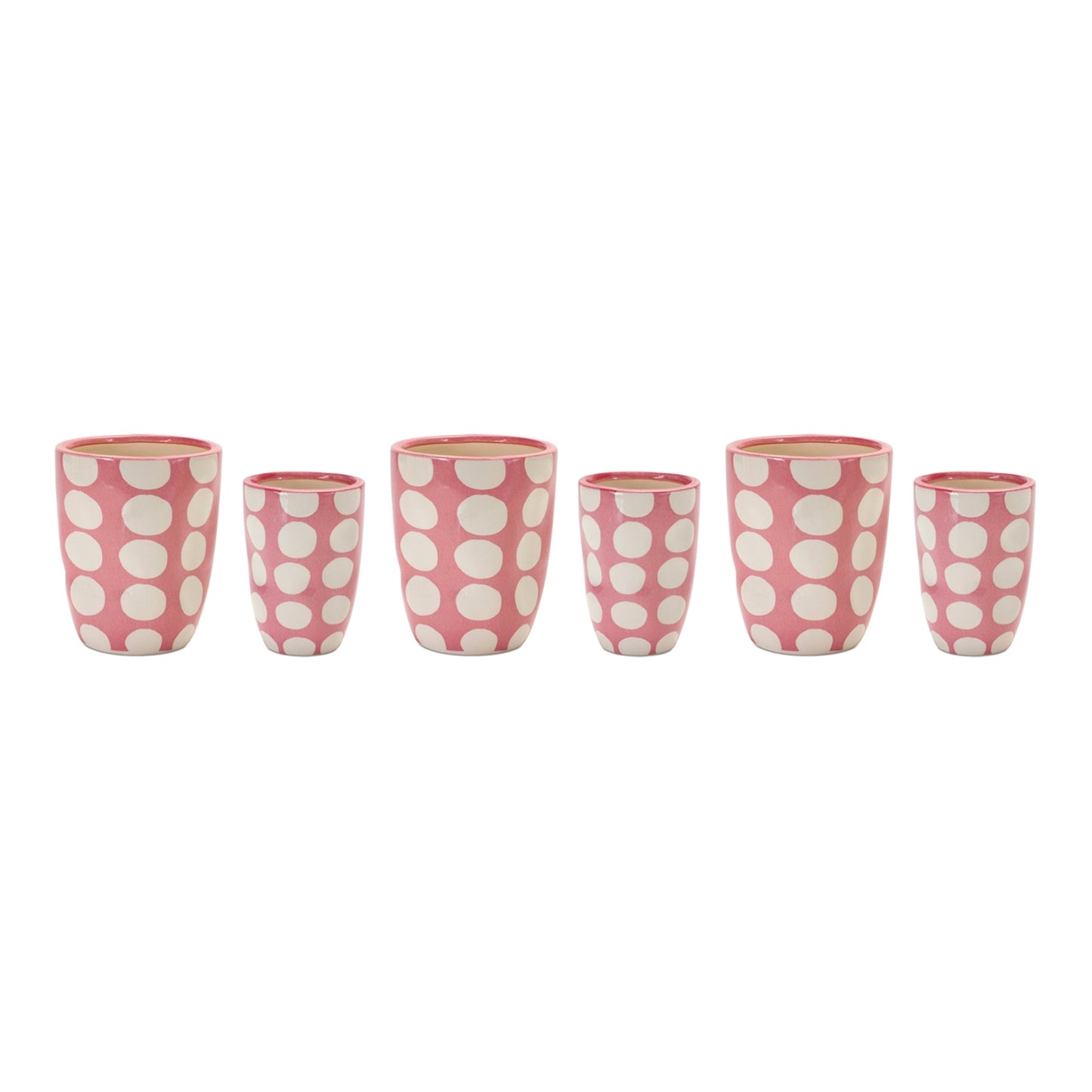 Polka dot vase planter (set of 6)