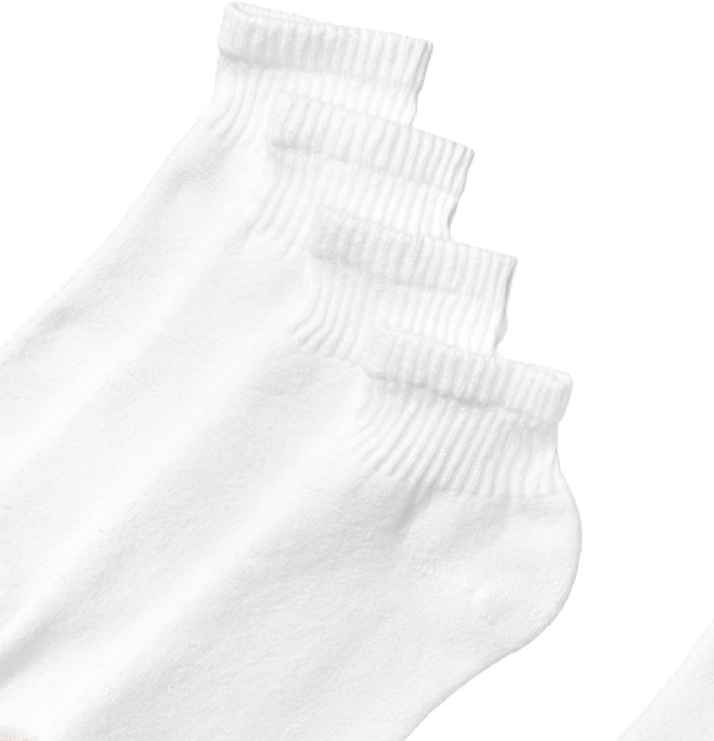 Gold Toe Men's 8 Pack Athletic Quarter Socks White Size 6-12