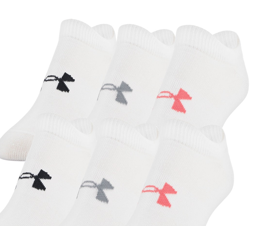 Under Armour Women's Training No Show Sock White Size 6-9
