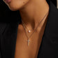 Eklexic - Women's Cz Cross Pendant Necklace
