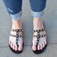 G Stylez - Women's Studded Flat Sandal
