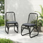 Outdoor Wicker Dining Chairs with Washable Cushion (Set of 2)