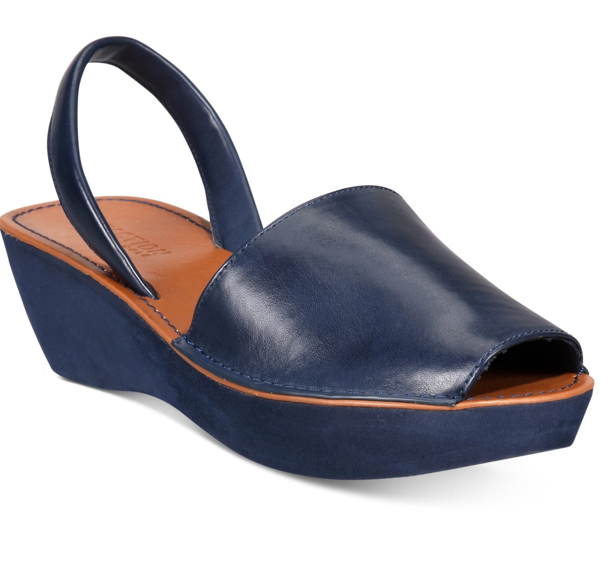 Kenneth Cole Reaction Women's Fine Glass Wedge Sandals Blue Size 8.5 M