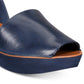 Kenneth Cole Reaction Women's Fine Glass Wedge Sandals Blue Size 8.5 M