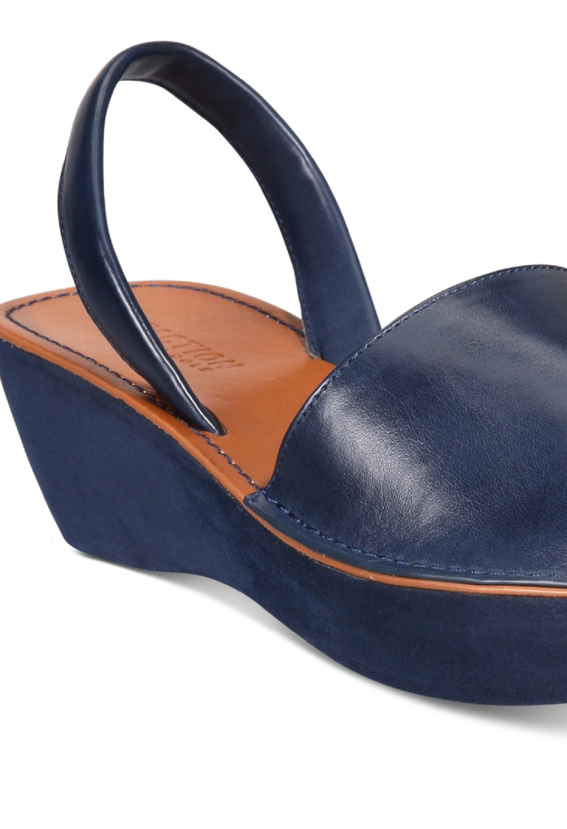 Kenneth Cole Reaction Women's Fine Glass Wedge Sandals Blue Size 8.5 M