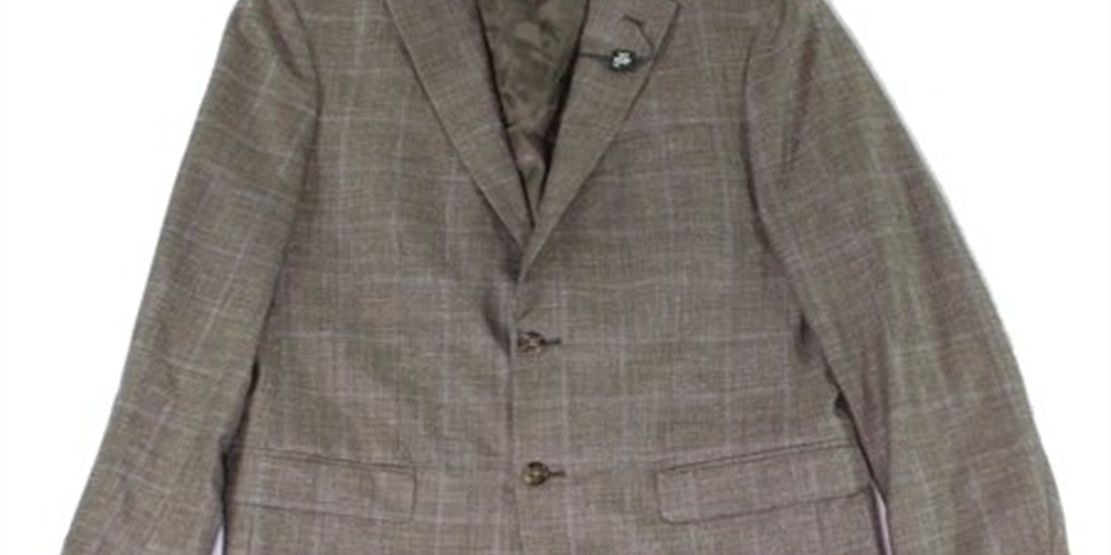 Ralph Lauren Men's Long Plaid Sport Coat Brown Size 38