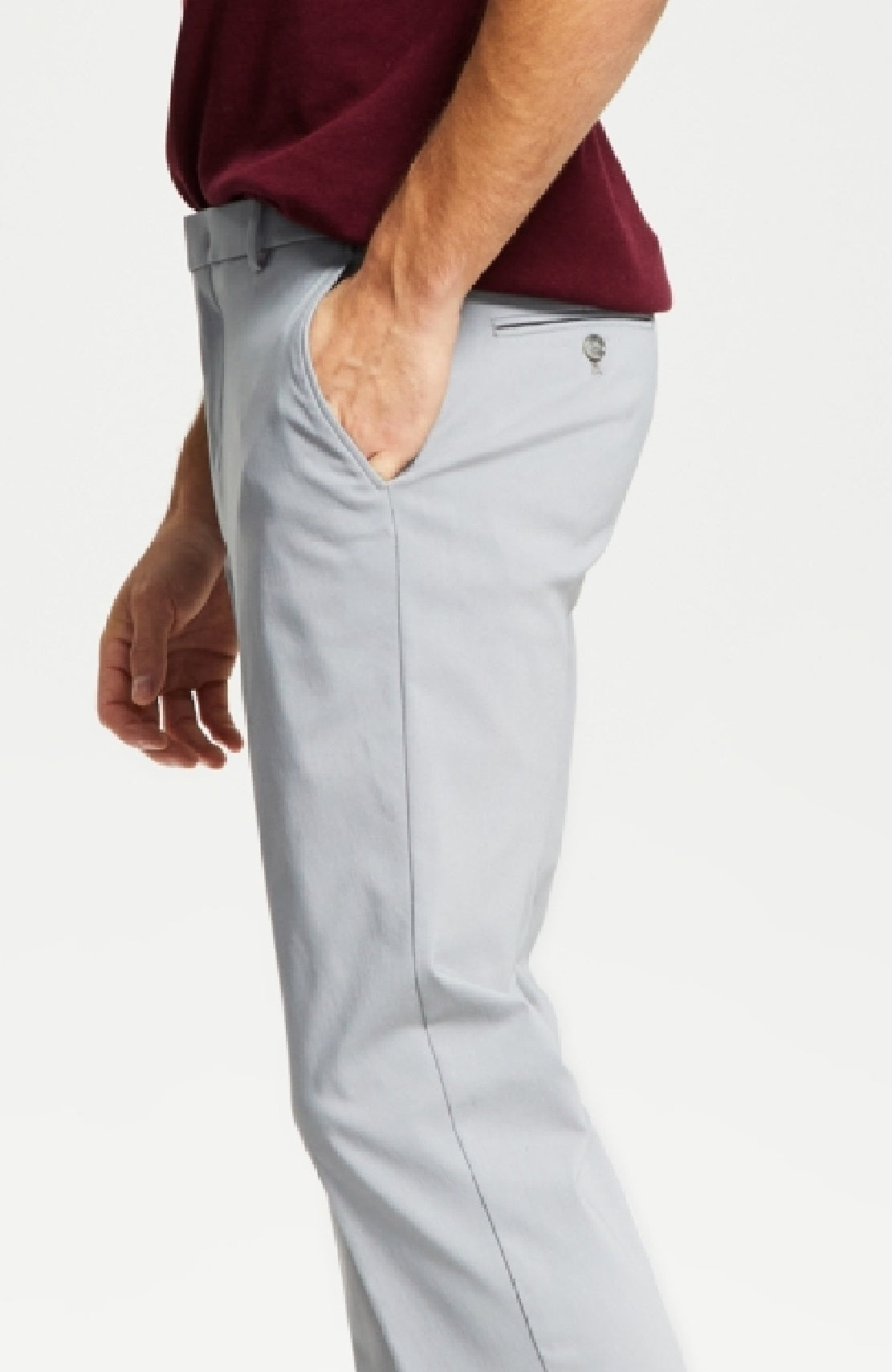 Tommy Hilfiger Men's Modern Fit Th Flex Stretch Comfort Pants Gray Size 34X32