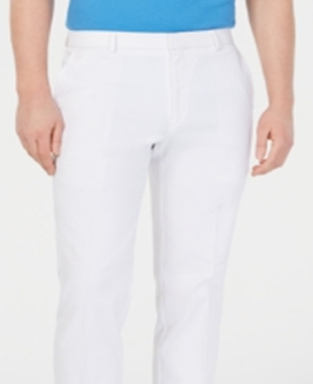 Tommy Hilfiger Men's Modern Fit Th Flex Stretch Comfort Pants White Size 33X34