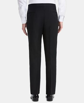 Ralph Lauren Men's Big & Tall Wool Tuxedo Dress Pants Black Size 38X32