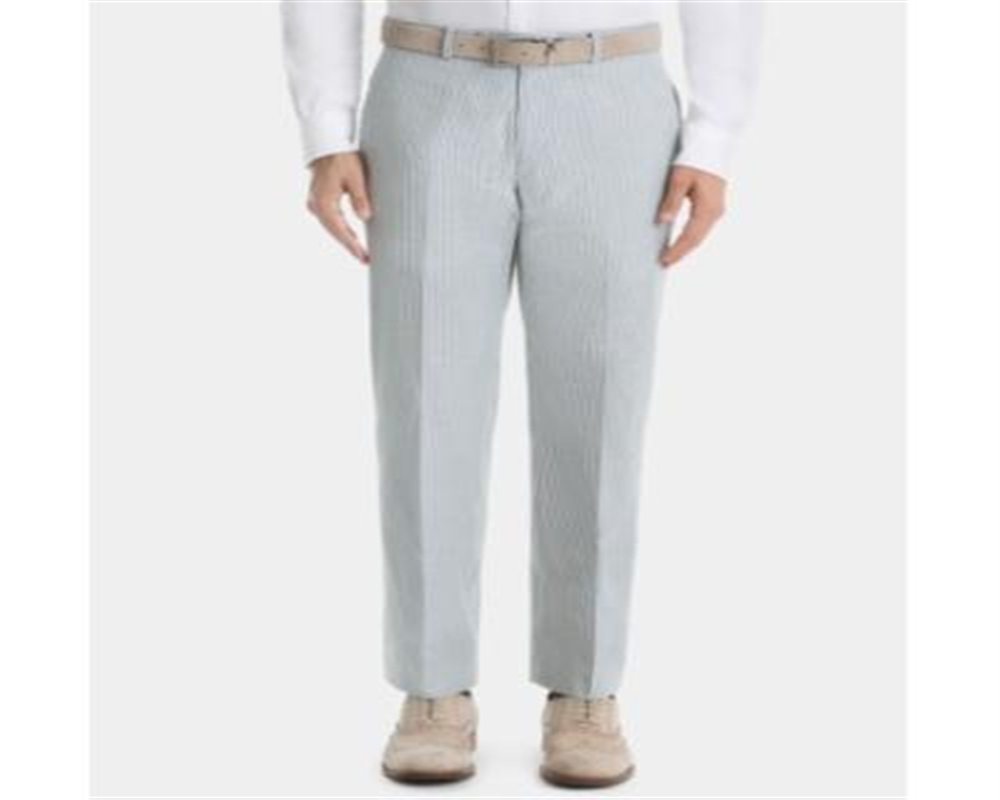 Ralph Lauren Men's UltraFlex Classic Fit Seersucker Cotton Pants Blue Size 33X32