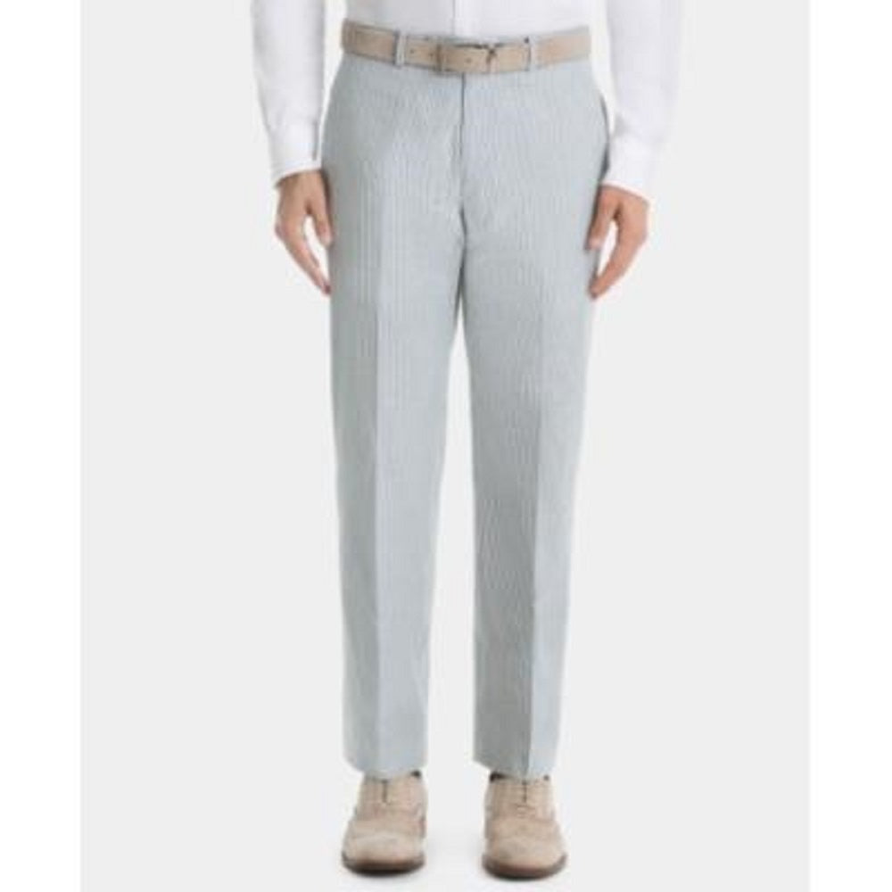 Ralph Lauren Men's Ultraflex Classic Fit Seersucker Cotton Pants Blue Size 40X30