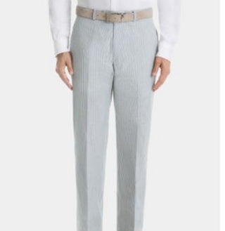 Ralph Lauren Men's Ultraflex Classic Fit Seersucker Cotton Pants Blue Size 40X30