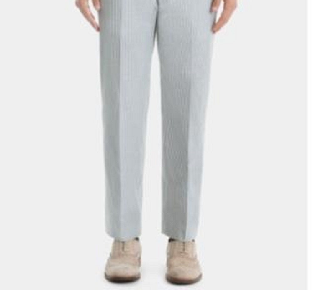 Ralph Lauren Men's Ultraflex Classic Fit Seersucker Cotton Pants Blue Size 40X30