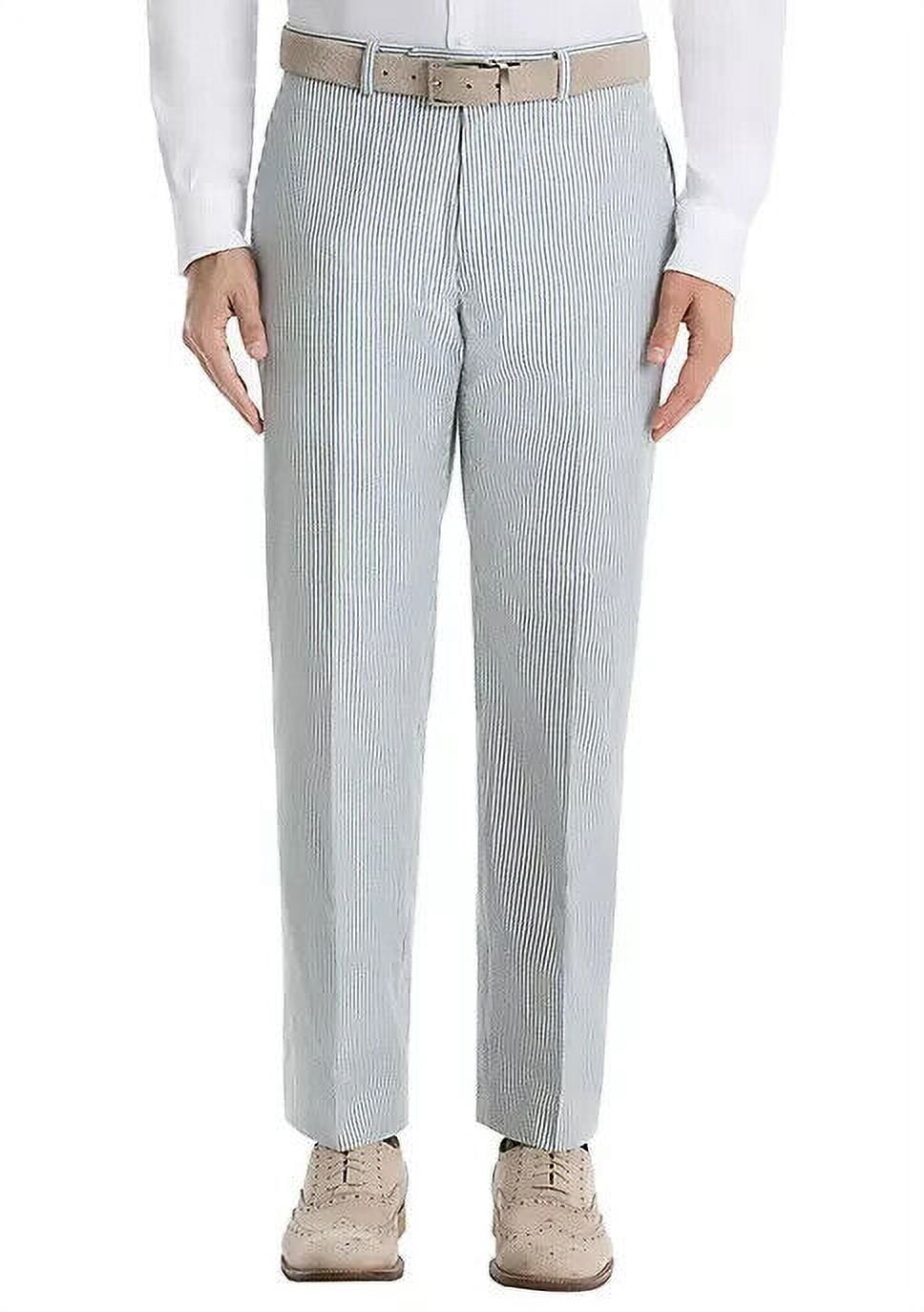 Ralph Lauren Men's Classic Fit Seersucker Cotton Pants Blue Size 44X30