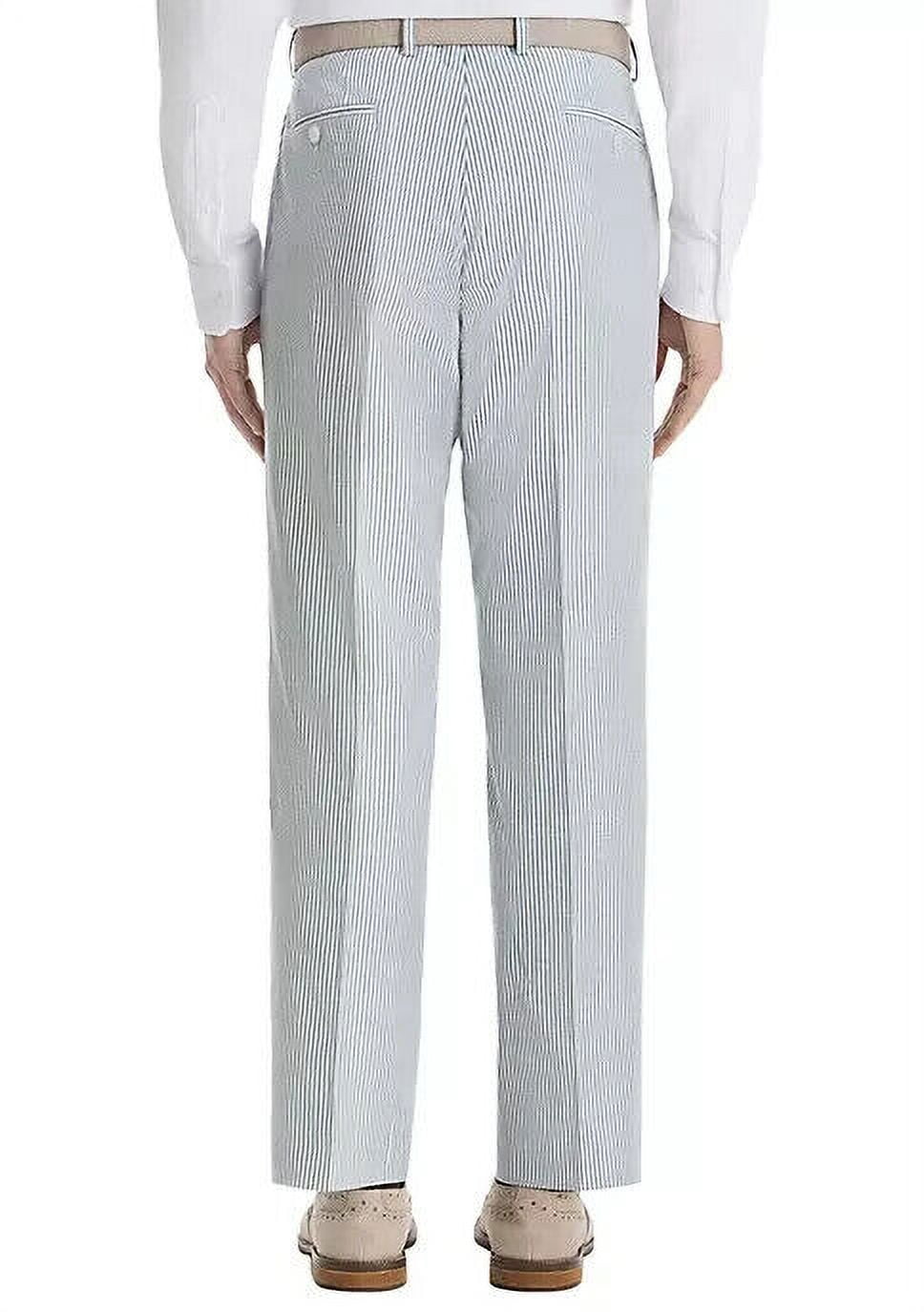 Ralph Lauren Men's Classic Fit Seersucker Cotton Pants Blue Size 44X30