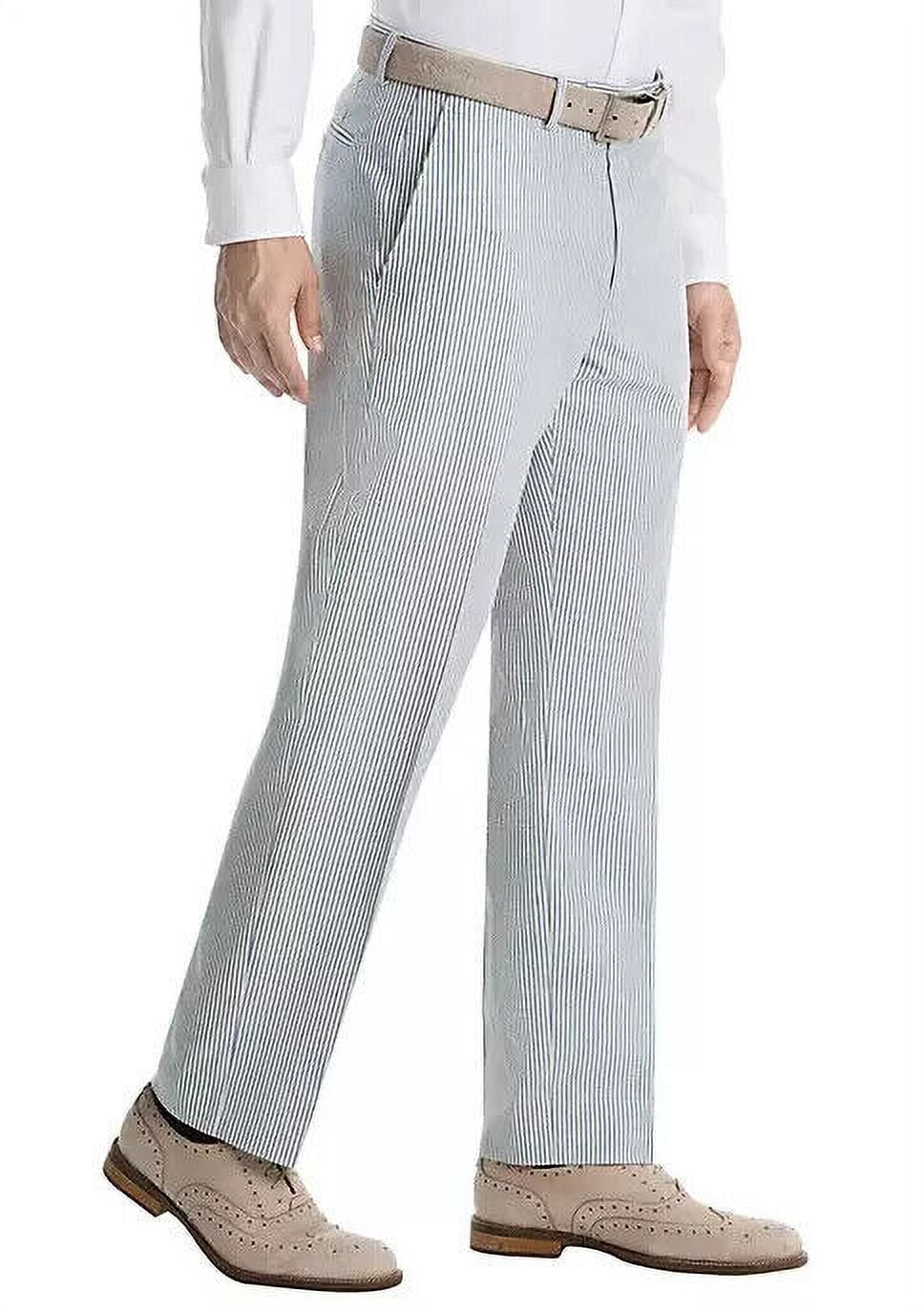 Ralph Lauren Men's Classic Fit Seersucker Cotton Pants Blue Size 44X30