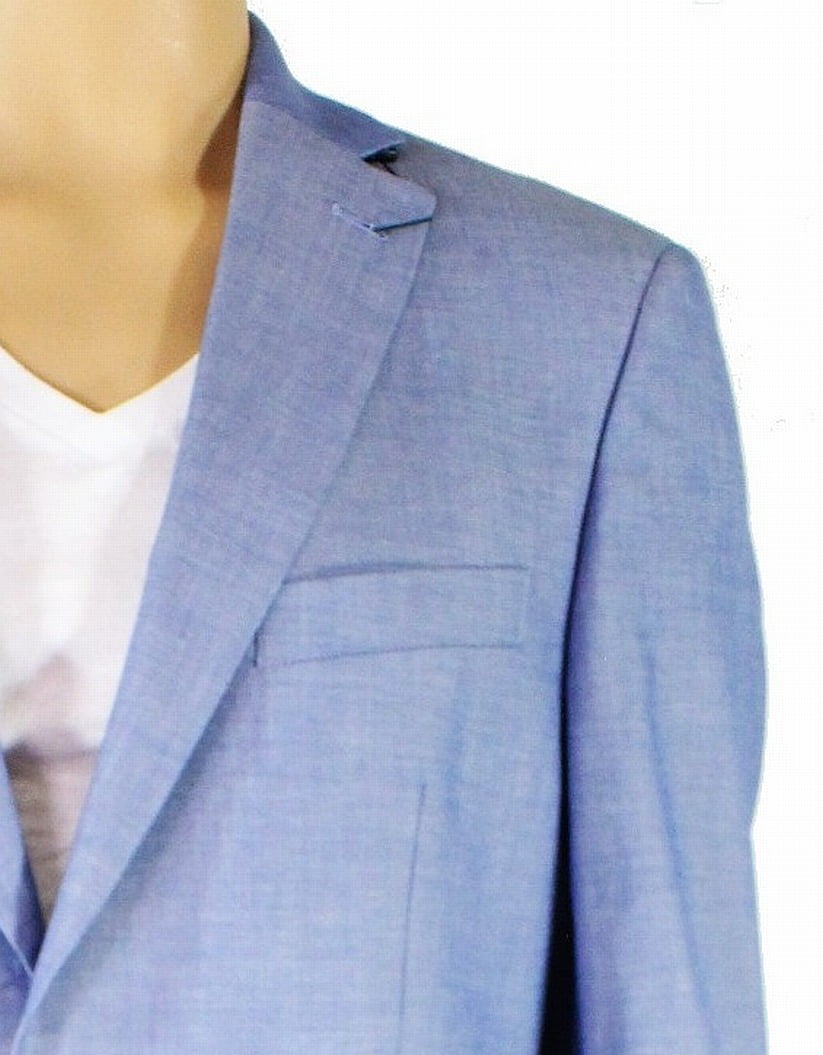 Ralph Lauren Men's Sport Coat Long Chambray Two Button Blue Size 40