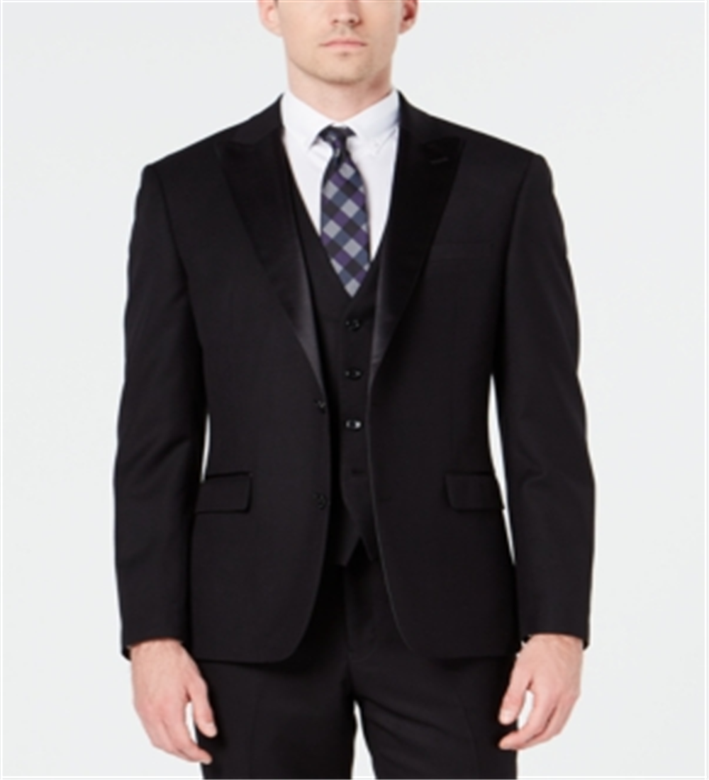 Ryan Seacrest Distinction Men's Stretch Slim Fit Tuxedo Jacket Black Size 46