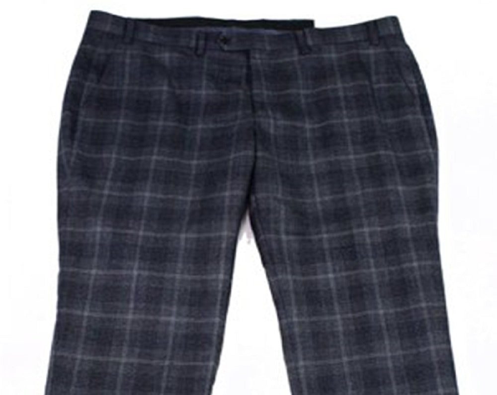 Ralph Lauren Men's Plaid Wool Dress Pants Black Size 38X30