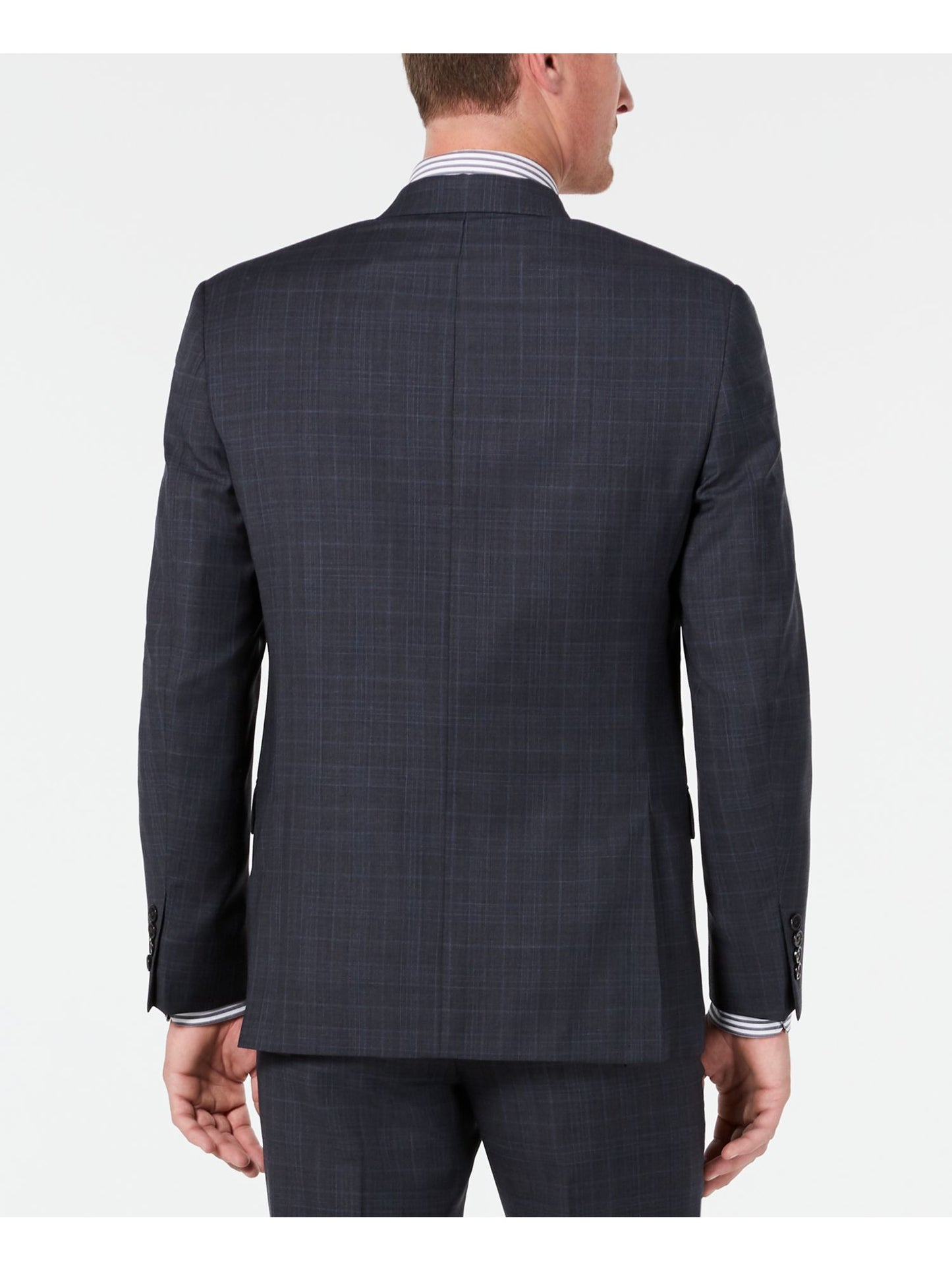 Ralph Lauren Men's Check Button Down Jacket Gray Size 46