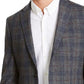 Tommy Hilfiger Men's Modern Fit Thflex Stretch Plaid Sport Coat Gray Size 46