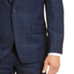 Michael Kors Men's Classic Fit Airsoft Stretch Plaid Suit Jacket Blue Size 48