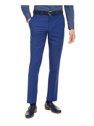 Bar III Men's Wool Blend Slim Fit Dress Pants Blue Size 30X32
