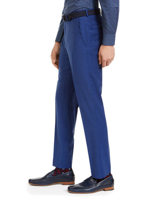 Bar III Men's Wool Blend Slim Fit Dress Pants Blue Size 30X32