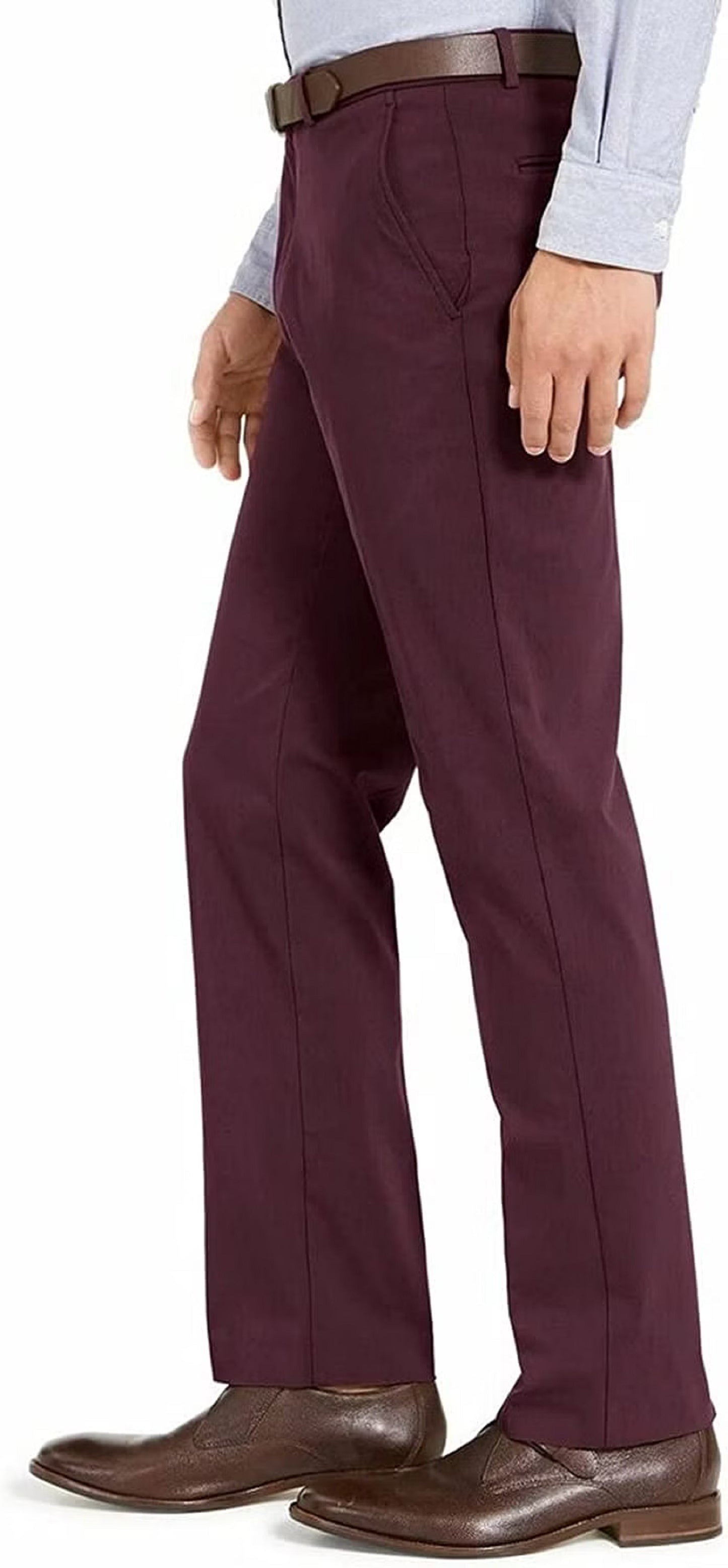 Tommy Hilfiger Men's Modern Fit Thflex Stretch Comfort Dress Pants Red Size 32X30