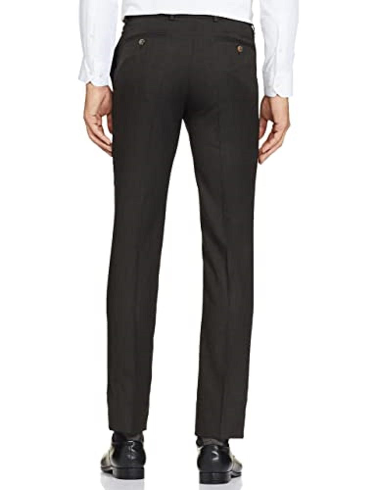 Calvin Klein Men's Slim Fit Stretch Mini Grid Dress Pants Black Size 42X32