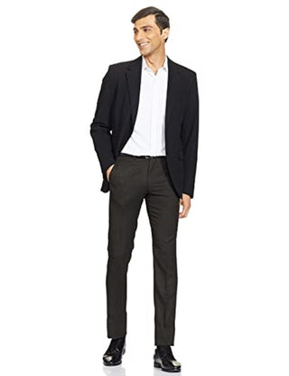 Calvin Klein Men's Slim Fit Stretch Mini Grid Dress Pants Black Size 42X32