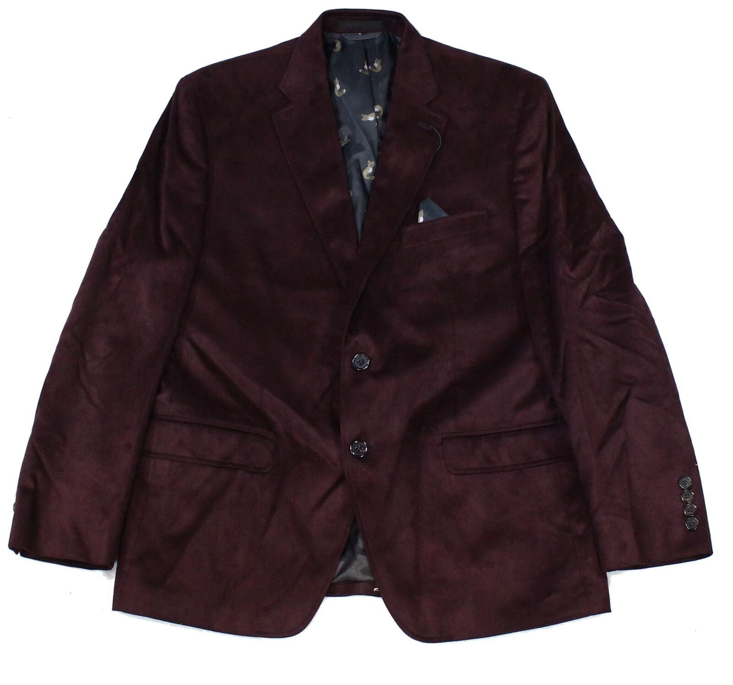 Ralph Lauren Men's Short Suede Notched Sport Coat Red Size 42