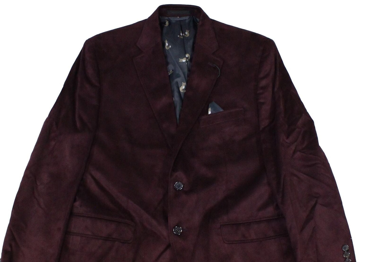 Ralph Lauren Men's Short Suede Notched Sport Coat Red Size 42