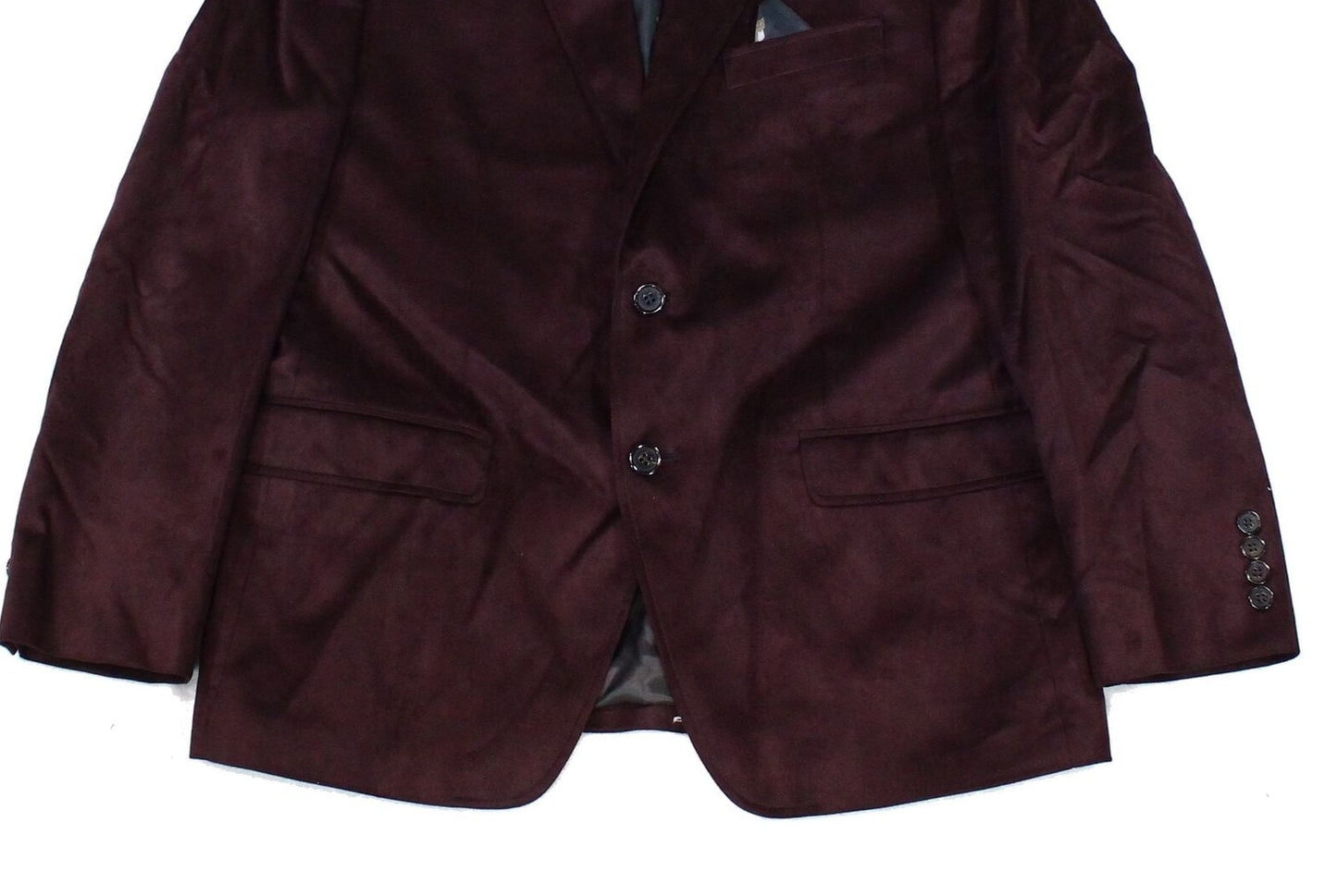 Ralph Lauren Men's Short Suede Notched Sport Coat Red Size 42